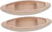 VALICLUD 2pcs Mini Wooden Sailboat Model Ornaments Rustic Nautical Decor for Home Office Elegant Small Boat Figurines for DIY Craft Projects Beach Decor Accent