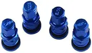 5X 4X Aluminum Car Tubeless Wheel Tire Valve Stem with Dust Cap Blue, Blue, 6 Pcs