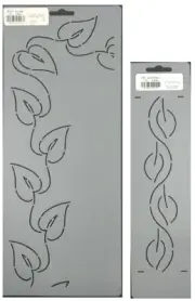 2 Quilting Stencils Ivy Leaf 3" & Leaves Border 1.5" Quilt Pattern Templates Set