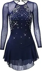 [Zagitova] Ice Skating Dresses for Women Long Sleeved Skating Competition Performance Costume Rhythmic Gymnastics Leotards