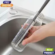 1Pc Bottle Scrubbing Washing Brush Silicone Long Handle Cup Cleaning Brush Tool
