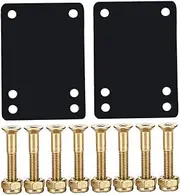 Skateboard Riser Pads Longboard Bridge Gasket Mounting Replacement Hardware Bolts Set for Scooters Cruisers Black Skate Bolts Set