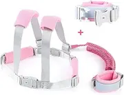 Yuehuam Toddler Leash & Harness for Girls Child Safety Wristband Leash Anti Lost Wrist Link for Toddlers Reflective Kid Harness with Leash Walking Leash with Lock
