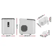 Devanti 12kg Ice Maker Machine Portable Ice Cube Tray Bar Countertop 2L White