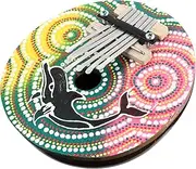 Sosoport Coconut Shell Thumb Piano Beginner Friendly Musical for Adults Unique Finger Piano Decoration with Patterns present for Festivals Celebrations