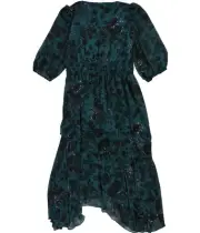 Taylor Womens Chiffon Midi Mini Dress