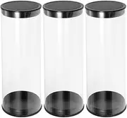 Milisten 3Pcs Box Golf Barrel, Clear Tubes with Caps Golf Balls Carrying Case Plastic Storage Case Organizers Containers Transparent Display Holder