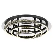 Telbix Lighting Brera Round Crystal CTC LED Ceiling Light - Black