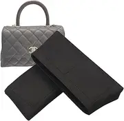 [Lckaey] Bag Organizer liner For chanel coco handle small bag organizer2020black-S