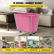 Basket Truck 16 Bushel Steel Canvas Laundry Basket 3" Diameter Wheels Truck Cap Basket Canvas Laundry Cart Usually Used to Transport Clothes Store