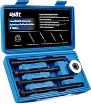 Orion Motor Tech Harmonic Balancer Installer Set, 5pc Long Reach Crank Pulley Underdrive Pulley Damper Installation Tool for V8 and V6 Engines with 4 Adapters, Blue