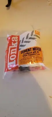 1992 Tonka McDonalds Happy Meal Toy Tonka Orange Cement Mixer Unopened Package