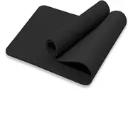 Black Portable Home Gym Yoga Alignment Anti-Slip Mat