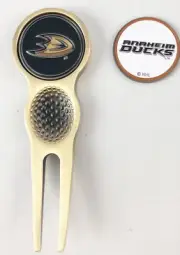 NHL Golf Divot Repair Tool + Ballmark Anaheim Mighty Ducks Bronze Tool