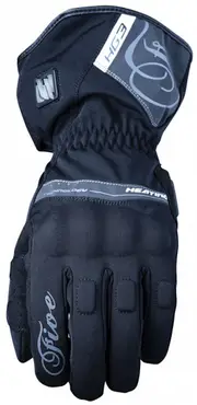Five HG3 Ladies Heatable Motorcycle Gloves, black-grey, Size M for Women Black Grey