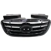 Grille For 2010 Hyundai Elantra Black Emblem Provision Horizontal Bar Plastic