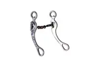 Formay Aluminum engraved snaffle w/dogbone bit 177125E,western bit