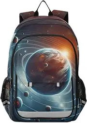 [RPLIFE] Space Solar System Planets Elements Kids Back Packs, Cool Boy Backpack, Large School Backpack for Girls, Space Solar System Planets Elements, One Size, Traditional Backpacks