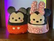 Squishmallows Disney Mickey and Minnie Mouse Set 10" Plush Rare NWT