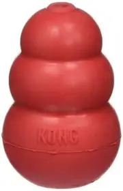 KONG Classic Red Dog Toy Stuffable Treat Launcher for Fetch Durable and Safe