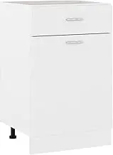 Drawer Bottom Cabinet White 50x46x81.5 cm Engineered Wood,Multifunctional Kitchen Storage Cabinet with Drawer and Two Shelves for Storing Dishes, Pots, and Kitchen Appliances Storage Cabinets