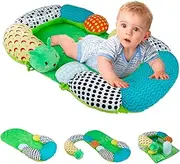 EKEPE 2-in-1 Tummy Time Seat for Babies 0-36 Months, Detachable Tummy Time Sensory Seat for Newborns and Older Babies - Promotes Brain Development, Controls Neck & Arm Muscles - Caterpillar