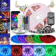 RGB LED Strip Lights IP65 Waterproof 5050 1m-30m Smart APP IR Control AU