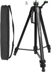 Huepar Tripod 1.6M/5.2Ft Flat Head Aluminum Tripod for Laser Level, with Handle