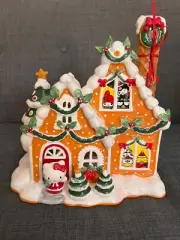 Blue Sky Clayworks Hello Kitty Friends Gingerbread Candle House Christmas Sanrio