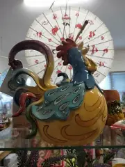 Blue Sky Teapot in Gabby Glee Rooster Shape