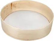 GRADENEVE Manual Sieve Flour Sifter Round Mesh Strainer for Baking Easy to Clean Wooden Sieve