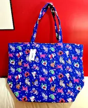 Vera Bradley Essential Grand Tote Bag Catnip Christmas NWT