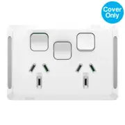 Clipsal Pro Double Powerpoint 10A + Extra Switch Skin White | P3025XC-XW
