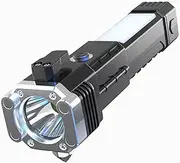 2 Outdoor Flashlight for - Car Flashlight Safety Hammer Window Breaker Seat Belt Cutter for Wild Environment - Hard Car Window Glass Escaping Tool for Kot-au