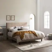 Zinus Fabric Bed Frame Queen Tall Headboard
