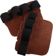 Alasum Leather Grip Pads Lifting Pads Lifting Gloves Pad Weight Lifting Gloves Leather Lifting Gloves Lifting Grips Weighted Hand Gloves Gym Hand Grips Weightlifting Gloves Brown