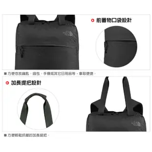 【美國 The North Face】抗撕裂旅行雙肩背包18L Glam Tote/可手提.攻頂包_黑_3RHV