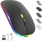 LED Wireless Rechargeable Slim Silent Mouse 2.4G Bluetooth Dual Mode USB Type C