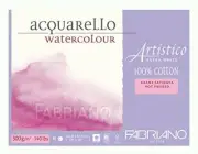 Fabriano - Artistico - 00303045 - Watercolour Paper Block, Hot Pressed, 300 gsm,