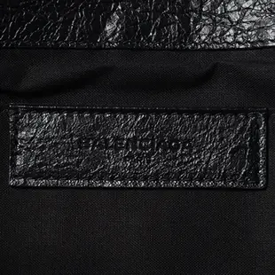 Balenciaga 273022 銀釦小羊皮Clip 手拿包 黑色