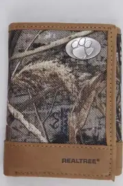 ZEP-PRO NCAA Clemson Tigers REALTREE MAX-5 Camo Trifold Wallet Tin Gift Box