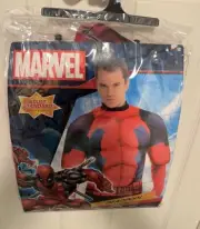 Marvel Deadpool Muscle Costume Shirt Adult Standard Size Halloween Cosplay