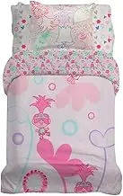 Franco Trolls Kids Bedding Super Soft Premium Organic Cotton Duvet Cover with Sham, 3 Piece Full Size, (Officially Licensed Product)