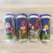 Tupperware Set Cups 16 oz Halloween Peanuts Sally Snoopy Linus Charlie NEW