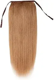 Remeehi Silky Straight High Ponytail Clip In Indian Remy Human Hair Extensions 80G 32 Inches #27 Strawberry Blonde