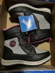 NEW W/ BOX Totes ThermoLite Black / Pink / Gray Winter Boots Size Girls 4 M$59