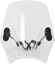 Motorcycles Windshield for Royal for Enfield for Bullet for Meteor for Classic 350 500 for Interceptor 650 Motorcycle Windscreen Windshield Motorcycle Deflector(Transparent)