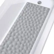 Non-Slip Bathtub Mat Soft Rubber Bathroom Bathmat with Strong Suction Cups (Gre
