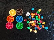TRIVIAL PURSUIT 20th Anniversary TOKENS & WEDGES Replacement GAME Parts PIECES