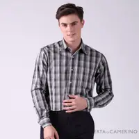 在飛比找momo購物網優惠-【ROBERTA 諾貝達】男裝 深灰色長袖襯衫-方格品味(台